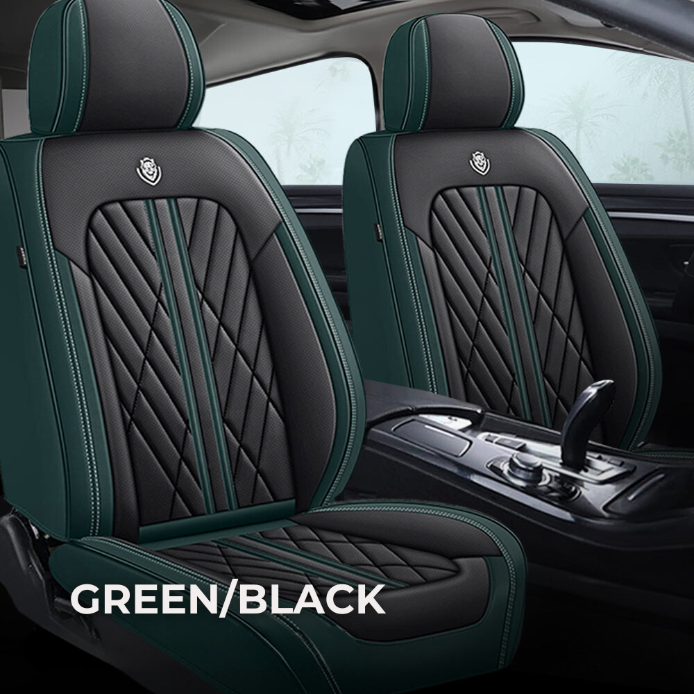Green & Black Seat Covers