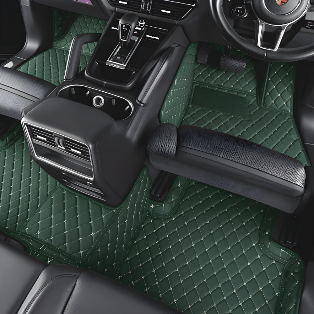 Green Luxury Diamond Car Floor Mats
