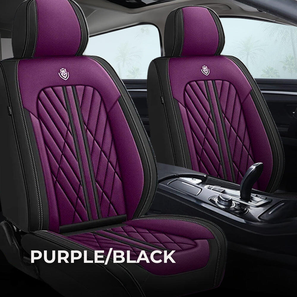 Purple & Black Seat Covers