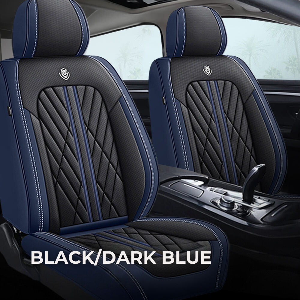 Black & Dark Blue Seat Covers