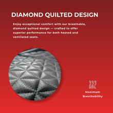 Brown Diamond Quilted Leather Car Seat Covers