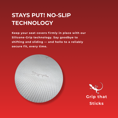 Black & Grey Diamond Quilted Leather Car Seat Covers