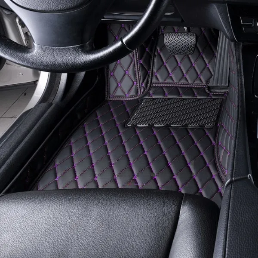 Black & Purple Luxury Diamond Car Floor Mats