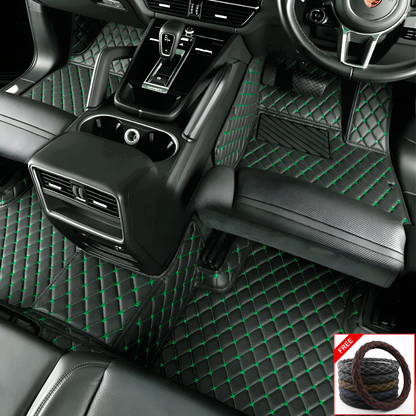 Custom Car Floor Mats + FREE STEERING WHEELCOVER