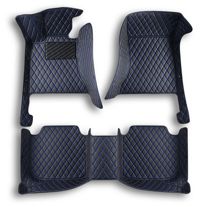 BLACK CAR MATS WITH BLUE STITCHING