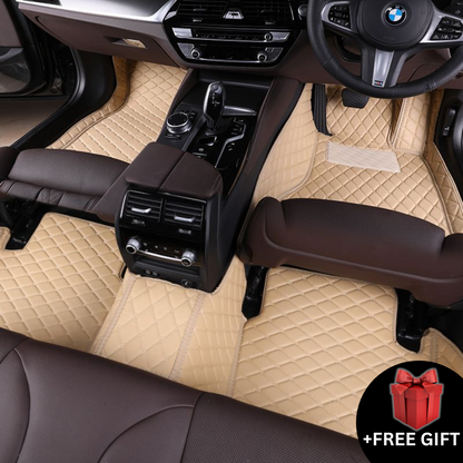 Custom Diamond Quilted Car Mats + FREE Gift