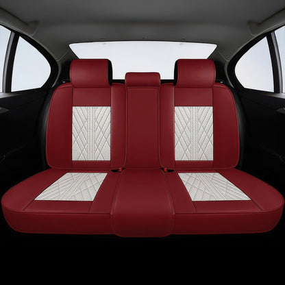 Beige & Red Seat Covers