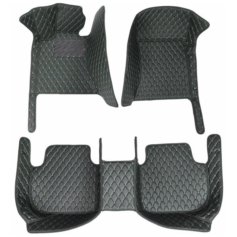 Black & Green Luxury Diamond Car Floor Mats