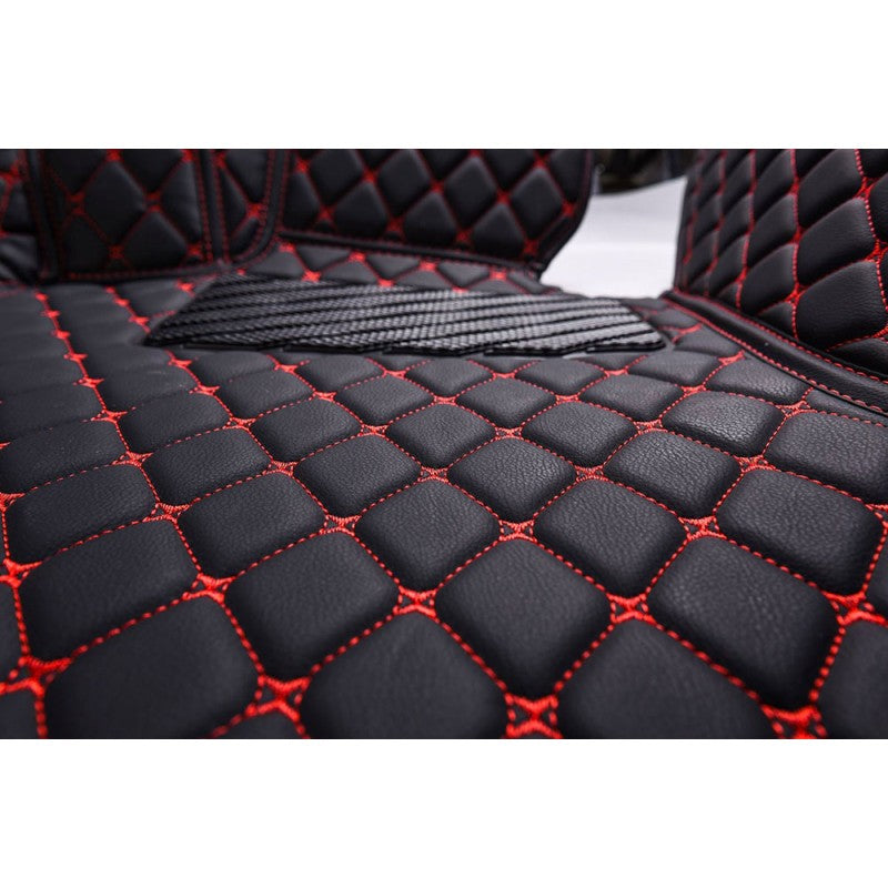 Black & Red Luxury Diamond Car Floor Mats