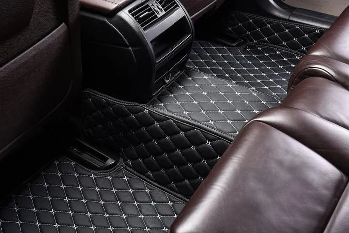 Black & White Luxury Diamond Car Floor Mats