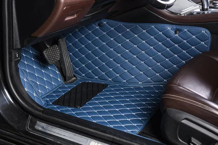 Dark Blue Luxury Diamond Car Floor Mats