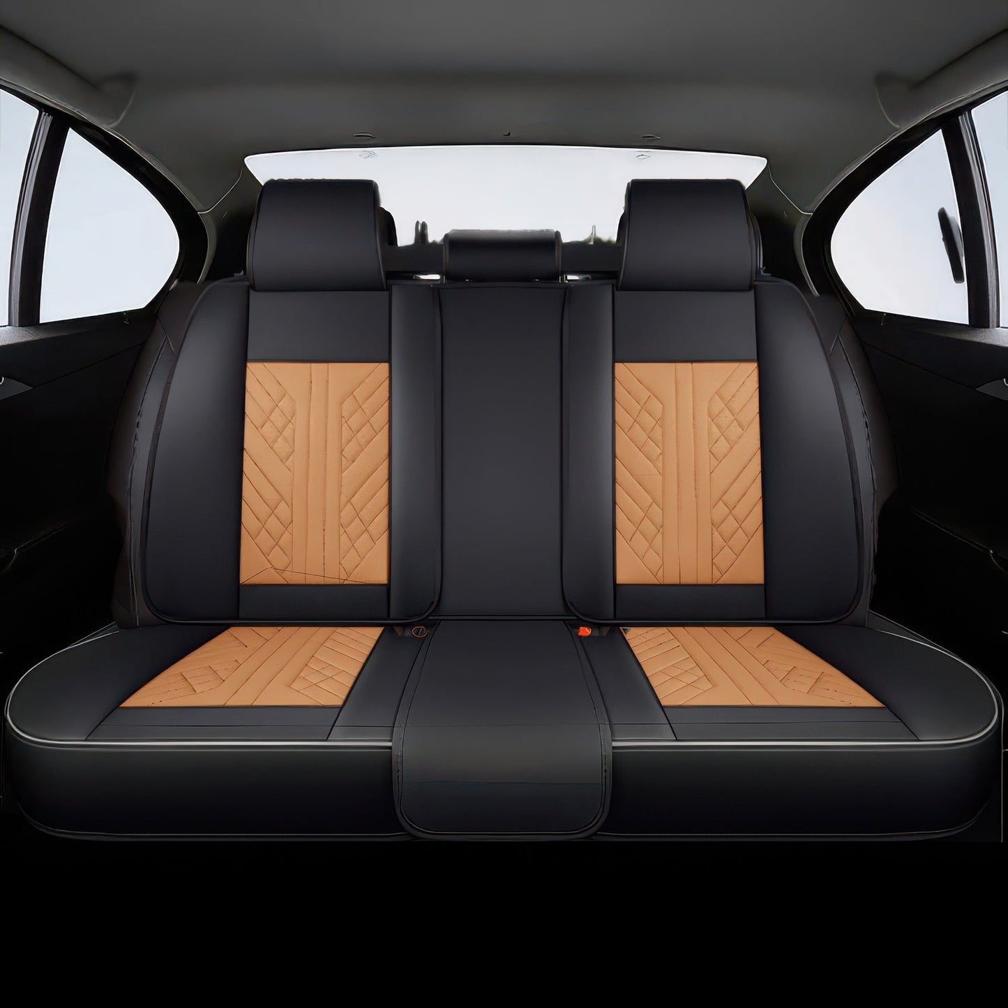 Brown & Black Car Seat Covers
