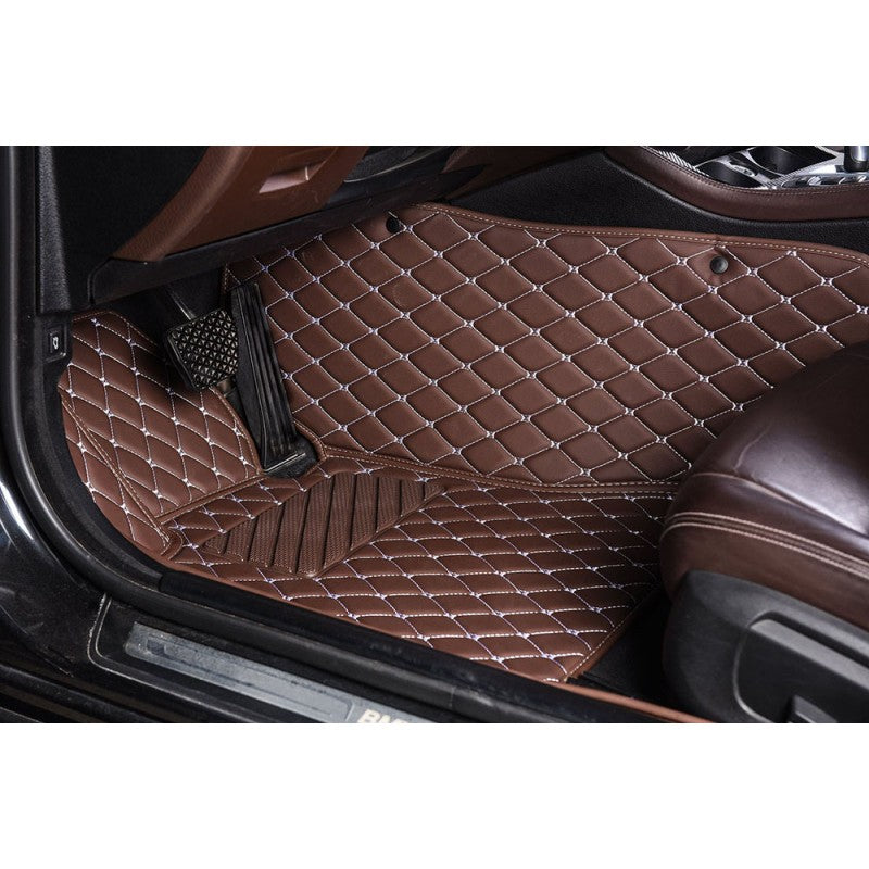 Brown Luxury Diamond Car Floor Mats