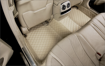 Beige Luxury Diamond Car Floor Mats