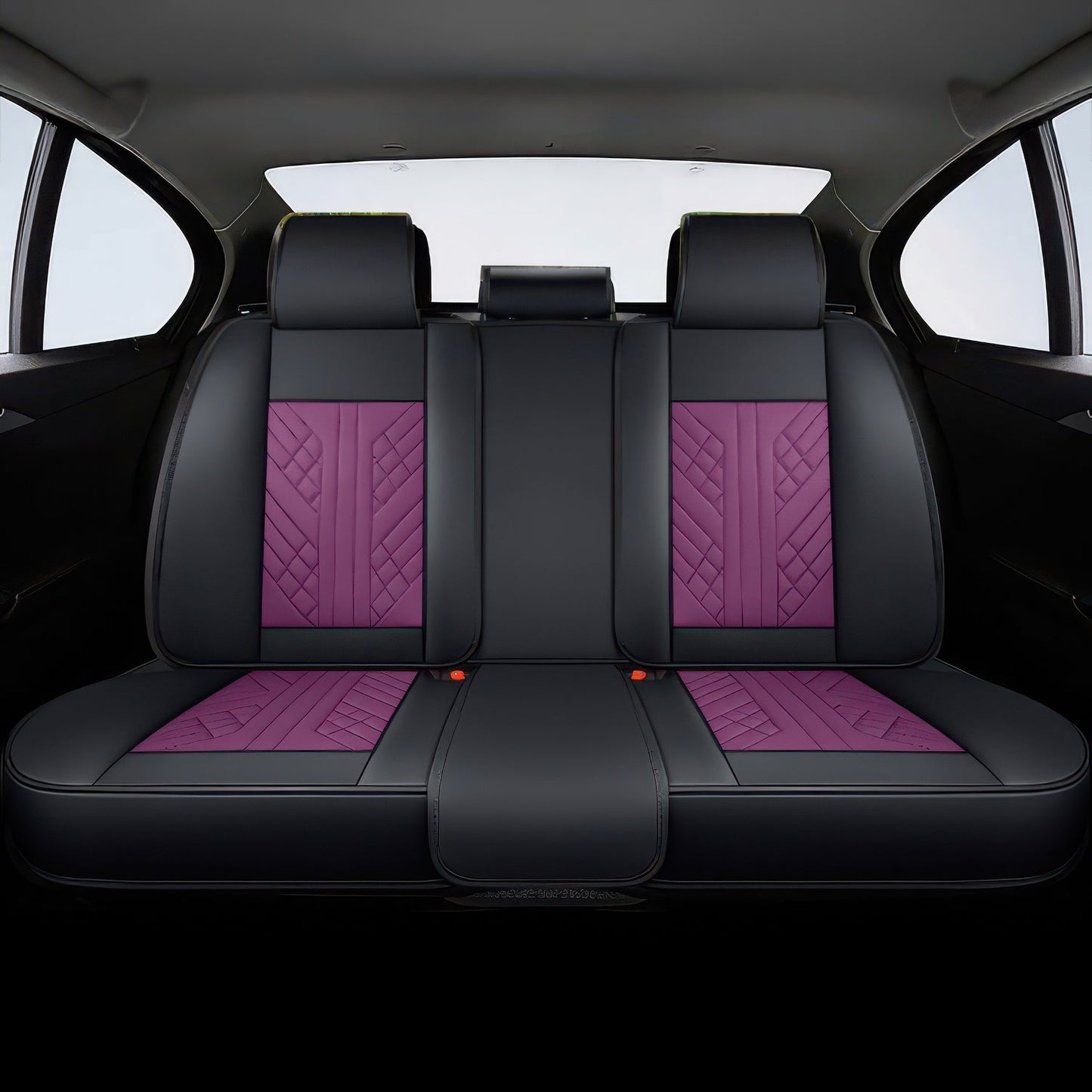 Purple & Black Seat Covers