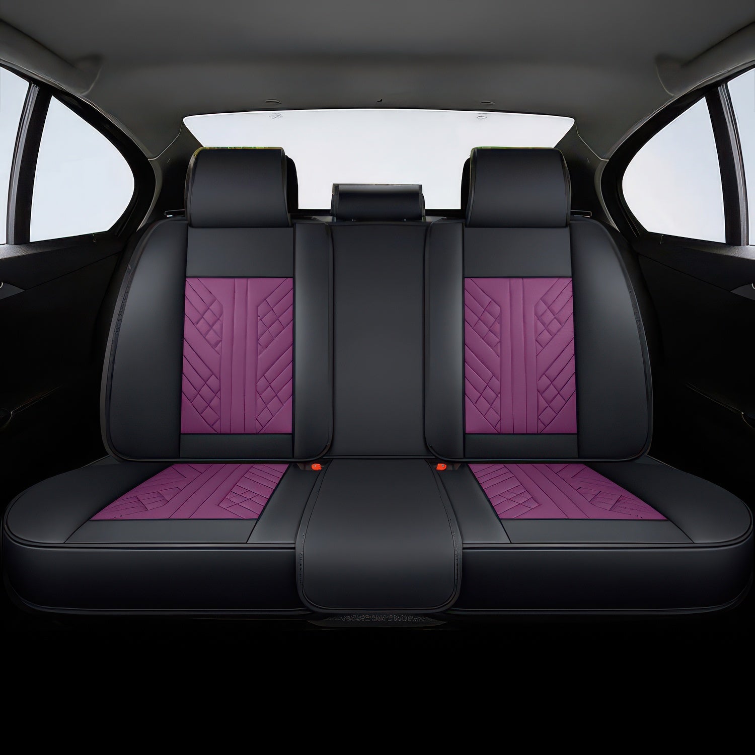 Purple & Black Seat Covers