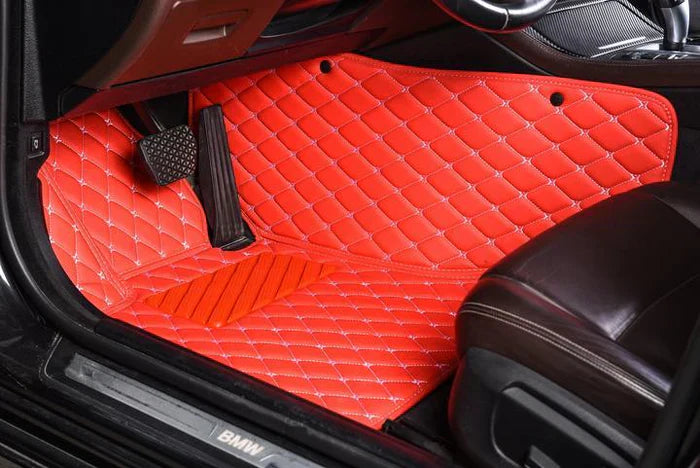 Red Luxury Diamond Car Floor Mats