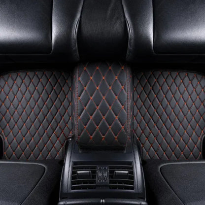 Black & Orange Luxury Diamond Car Floor Mats