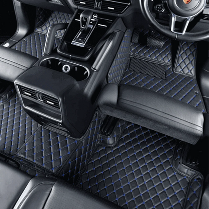 Black & Blue Luxury Diamond Car Floor Mats