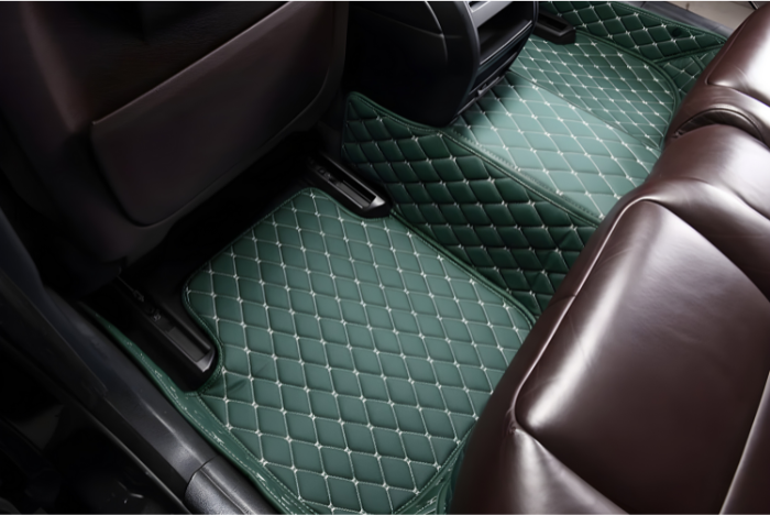 Green Luxury Diamond Car Floor Mats
