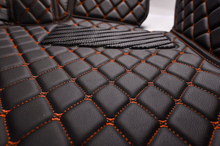 Black & Orange Luxury Diamond Car Floor Mats